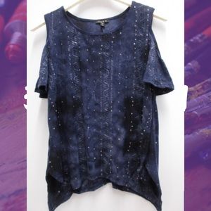 Sami & Jo Sequin Shirt Beautiful Cold shoulder top